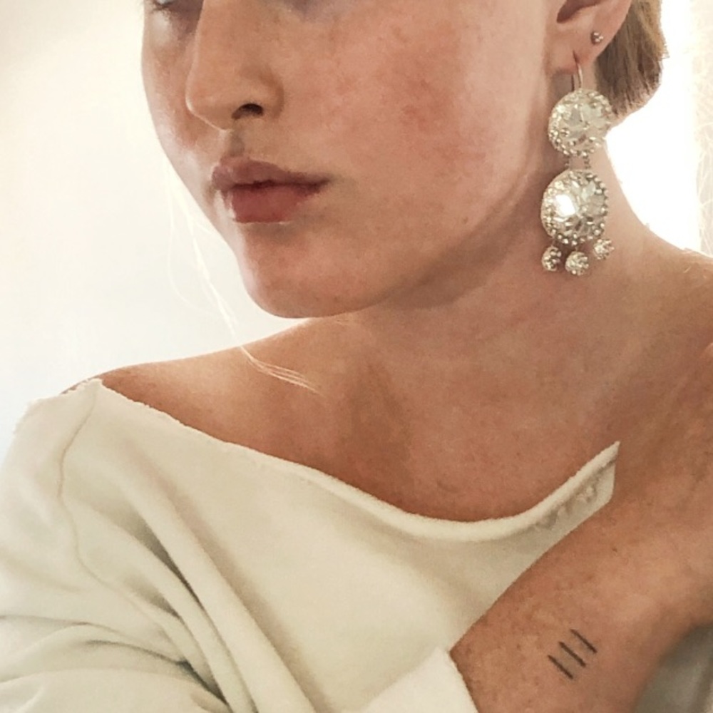 *Natural Clay* Indian Sparkly Mirrored Earrings